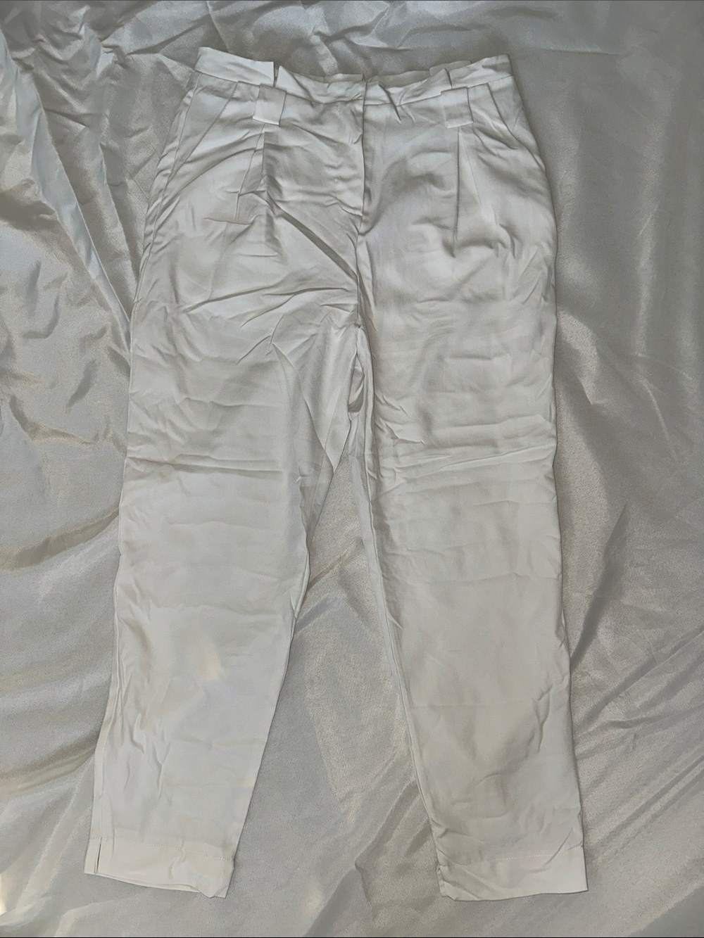 HYFVE White Pleated Chinos - Relaxed Tapered Fit